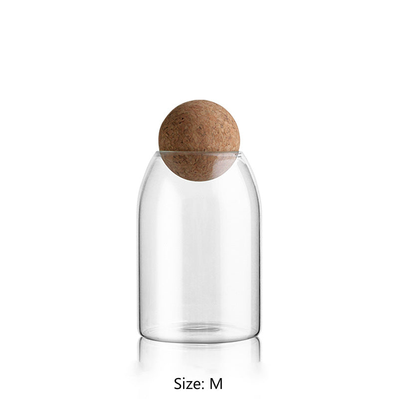 Glass Storage Jar with Wooden Lid