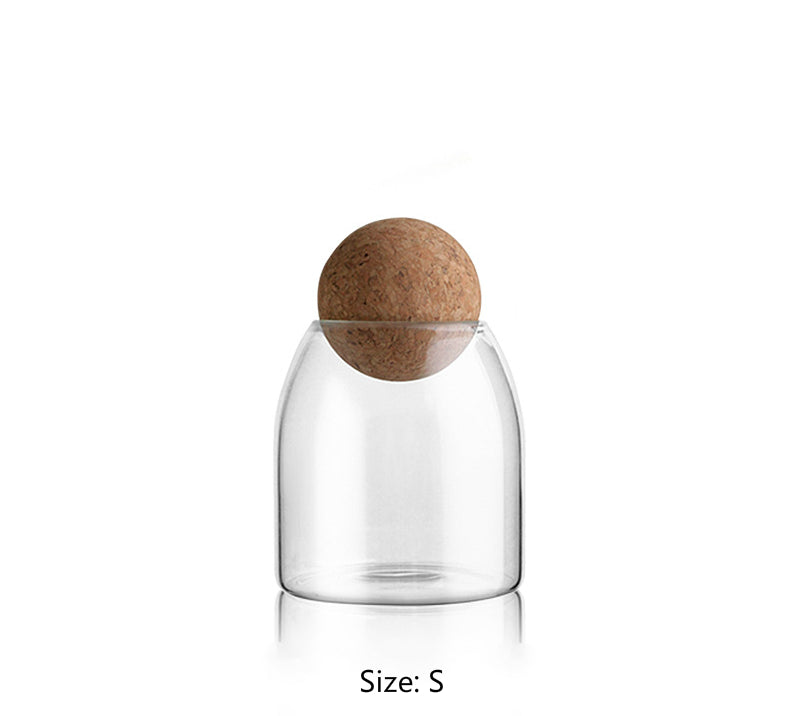 Glass Storage Jar with Wooden Lid