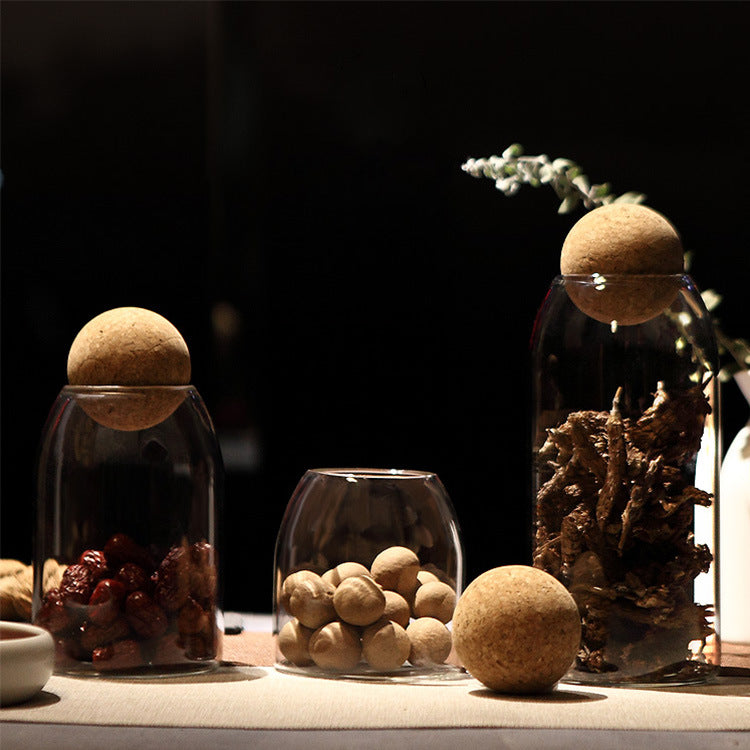 Glass Storage Jar with Wooden Lid