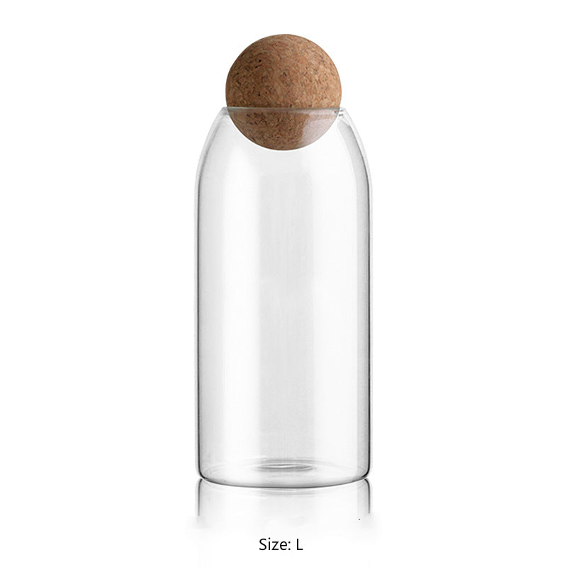 Glass Storage Jar with Wooden Lid