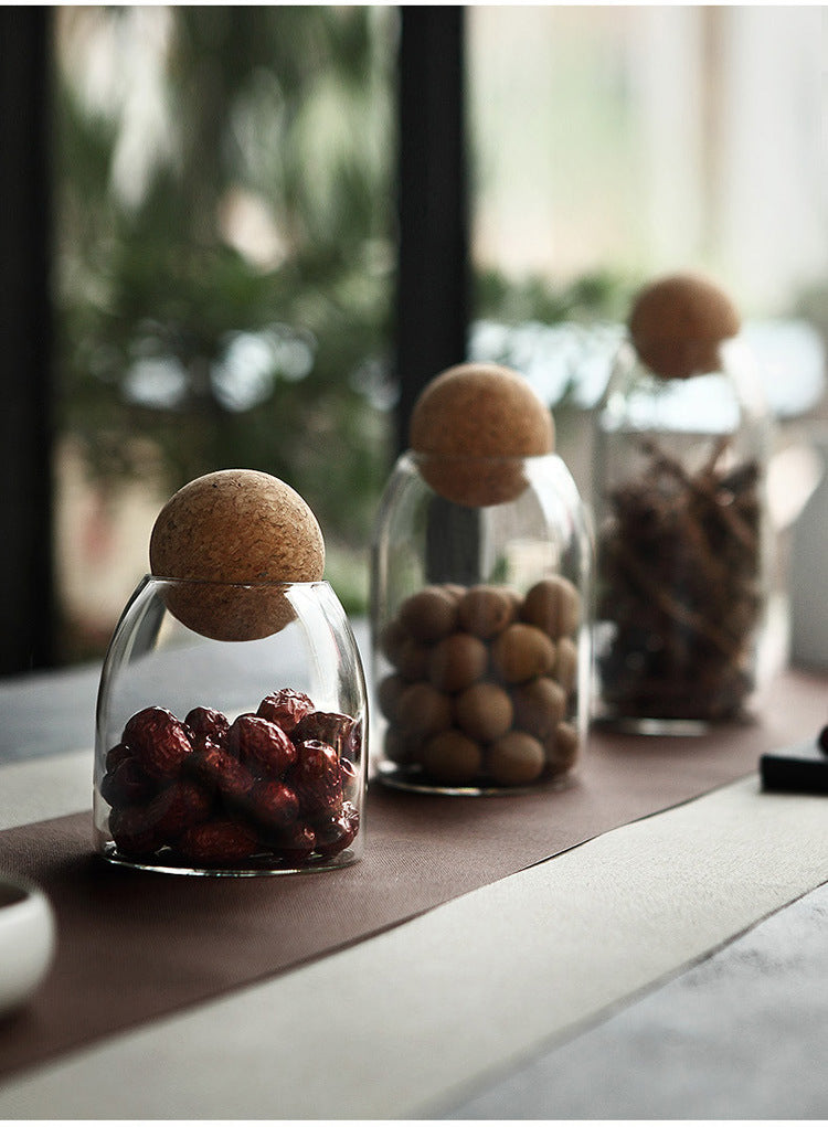 Glass Storage Jar with Wooden Lid