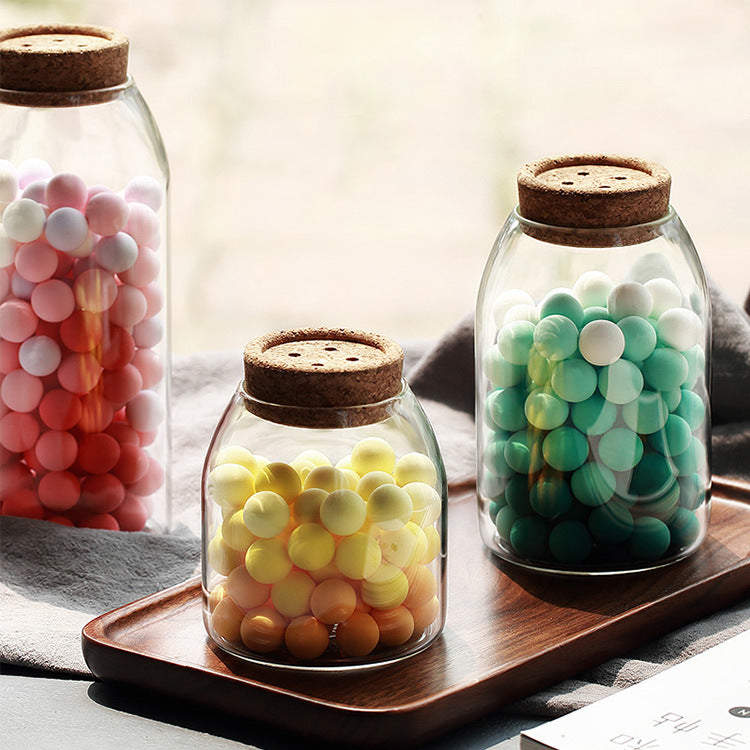 Glass Storage Jar with Wooden Lid