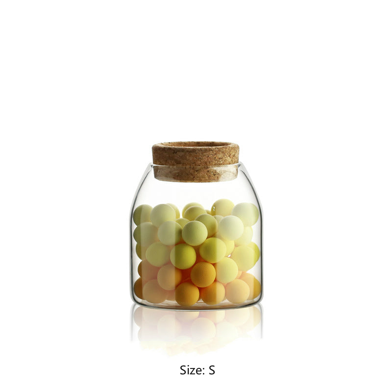 Glass Storage Jar with Wooden Lid