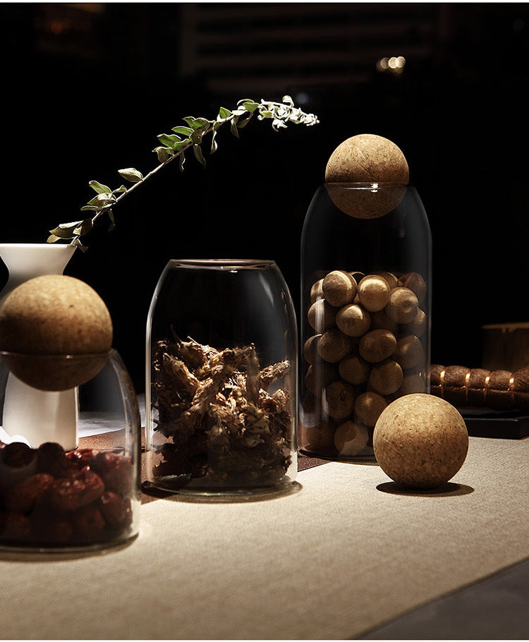 Glass Storage Jar with Wooden Lid