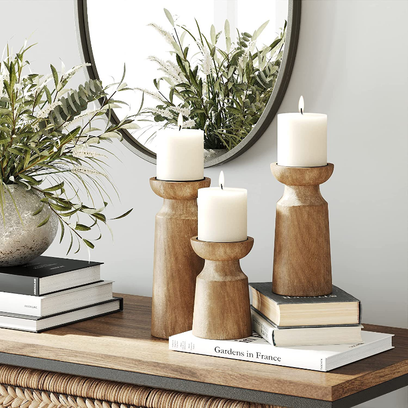Wooden Candle Holder